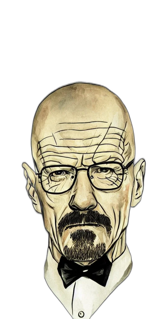 face, mask, comic book art, cartoon, concept art, photorealistic, portrait, walter transparent PNG cut-out