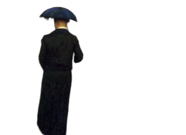 umbrella, hat, staff, dress transparent PNG cut-out