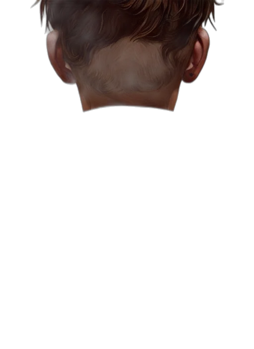 face, mask, crown, hair, photorealistic, 3d render, concept art, pixel art transparent PNG cut-out