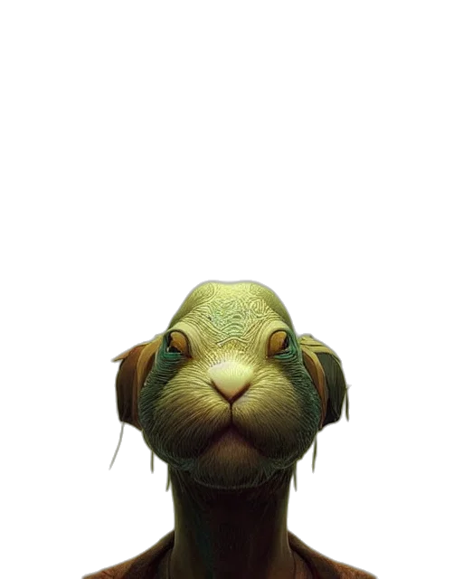 creature, animal, face, mask, concept art, 3d render, photorealistic, fantasy art transparent PNG cut-out