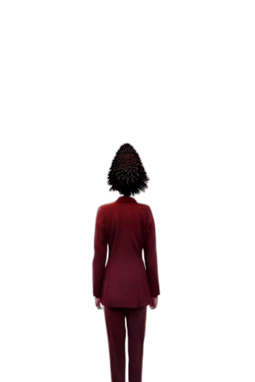 dress, jacket, hair, hat, concept art, 3d render, pixel art, photorealistic transparent PNG cut-out