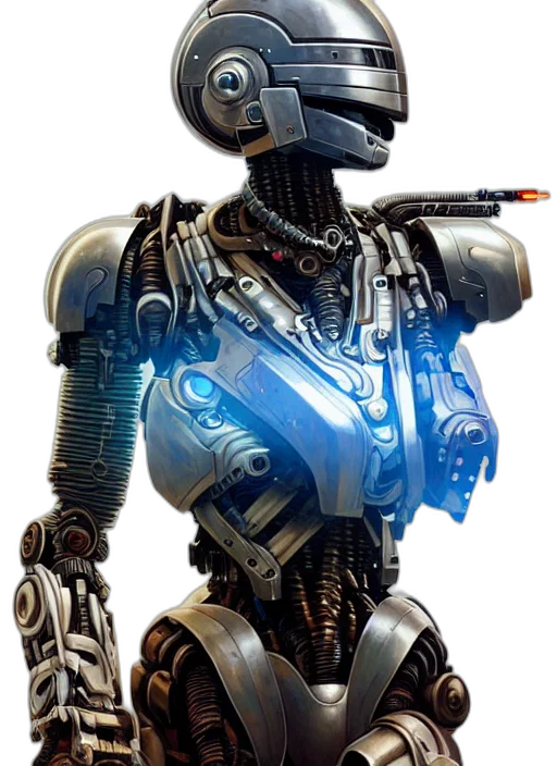 robot, weapon, concept art, cyberpunk transparent PNG cut-out