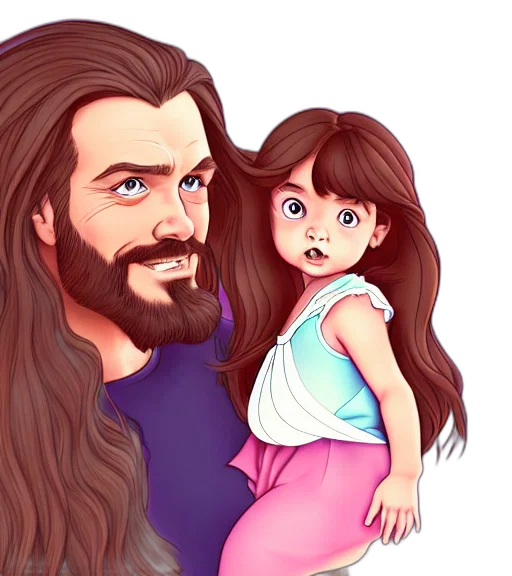 hair, cartoon, photorealistic, comic book art transparent PNG cut-out