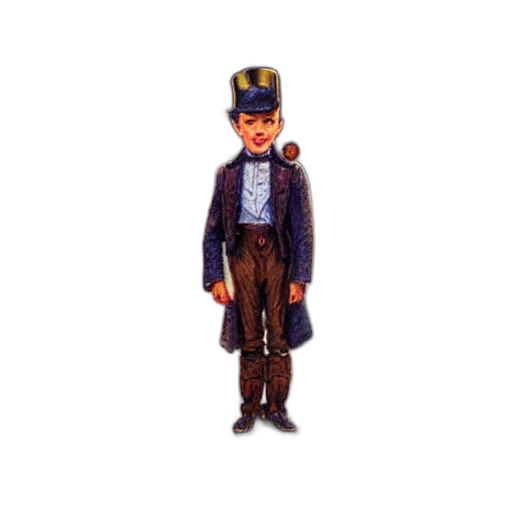 staff, hat, jacket, 3d render transparent PNG cut-out