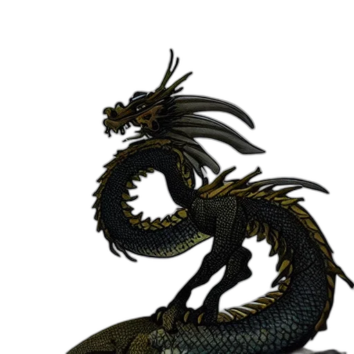 dragon, creature, animal, staff transparent PNG cut-out