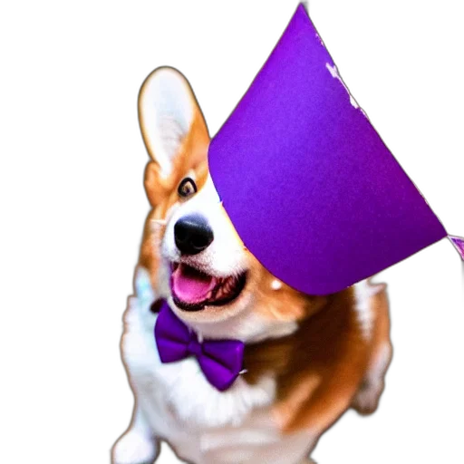 hat, umbrella, staff, animal, 3d render, concept art, photorealistic, pixel art transparent PNG cut-out