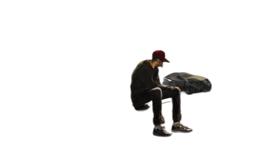 jacket, hat, car, shoes transparent PNG cut-out