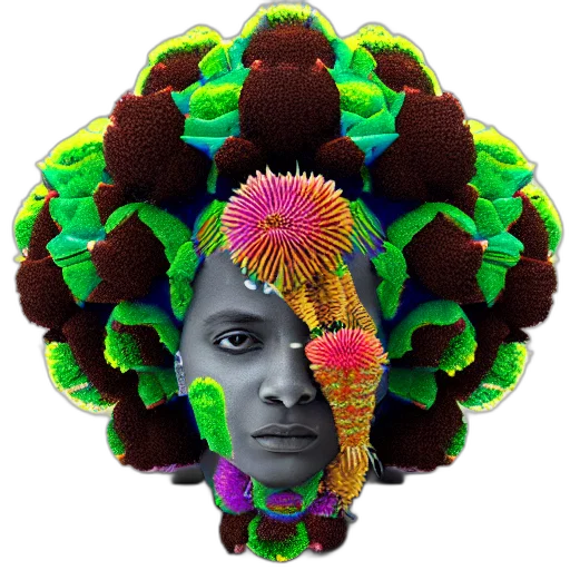hair, crown, flower, face transparent PNG cut-out