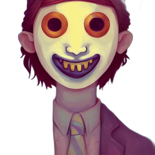mask, face, creature, robot, concept art, cartoon, watercolor, pixel art transparent PNG cut-out