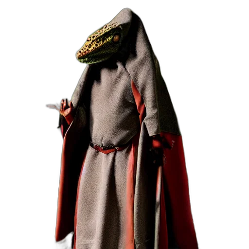 jacket, staff, dress, dragon transparent PNG cut-out