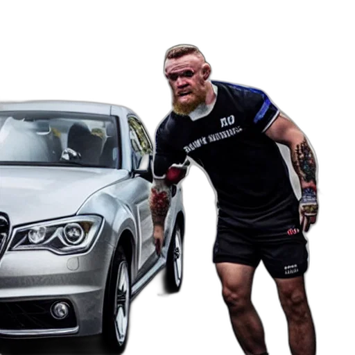 car, wrestling, conor, mcgregor transparent PNG cut-out