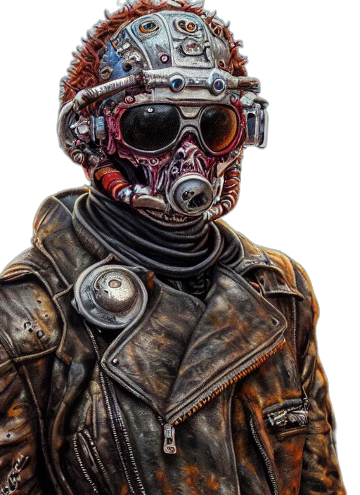mask, jacket, face, robot transparent PNG cut-out