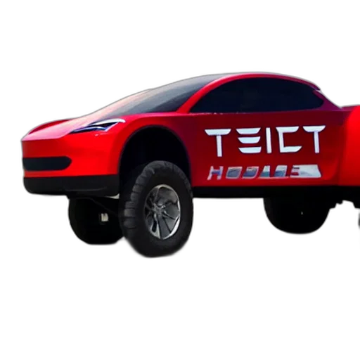 car, robot, 3d render, concept art, photorealistic, tesla, hover, truck transparent PNG cut-out
