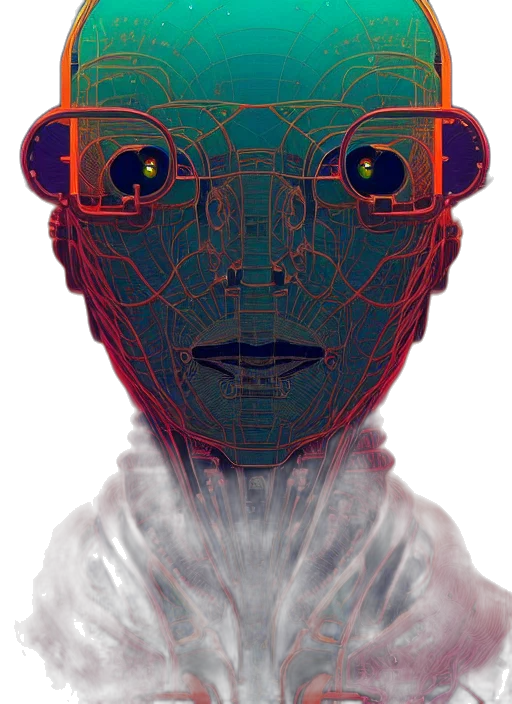 robot, mask, face, creature transparent PNG cut-out