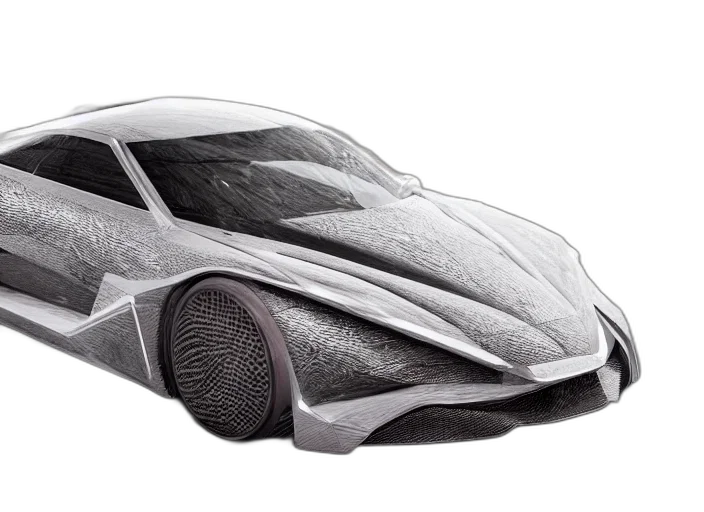 car, concept art, 3d render, photorealistic transparent PNG cut-out