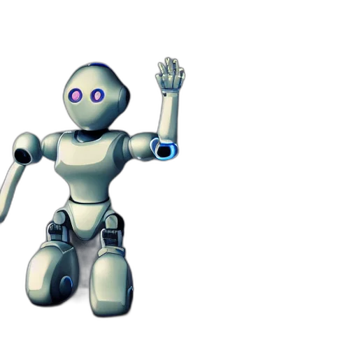 robot, 3d render, concept art, pixel art, artificial, intelligence, holding, sign transparent PNG cut-out