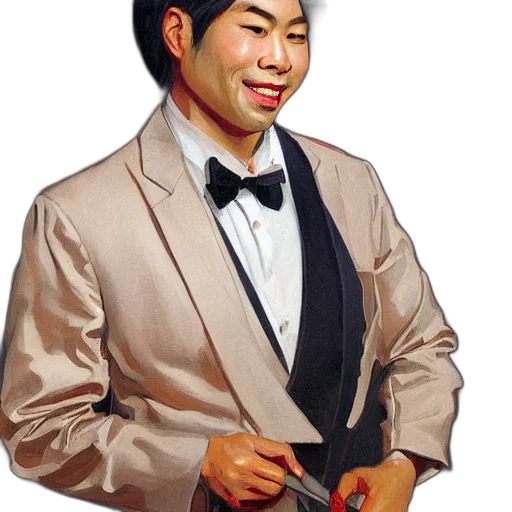 staff, jacket, face, photorealistic, oil painting, concept art, cartoon, painting transparent PNG cut-out