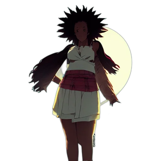 staff, dress, creature, hair, concept art, anime, pixel art, fantasy art transparent PNG cut-out