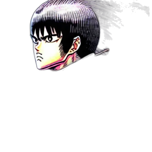 face, mask, hat, hair, anime, concept art, comic book art, pixel art transparent PNG cut-out