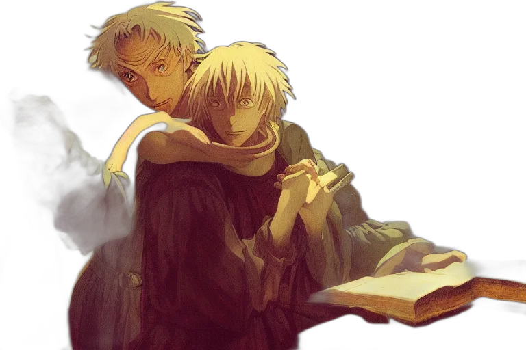 concept art, fantasy art, anime, watercolor transparent PNG cut-out