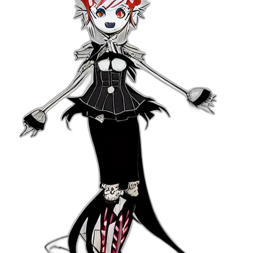 staff, concept art, fantasy art, cartoon, anime, monochrome, dark, goth transparent PNG cut-out