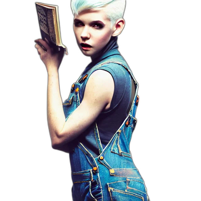 jacket, concept art, cyberpunk, photorealistic, comic book art, blue, full, body transparent PNG cut-out