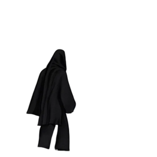 jacket, dress, mask, umbrella, concept art, 3d render, dark, monochrome transparent PNG cut-out