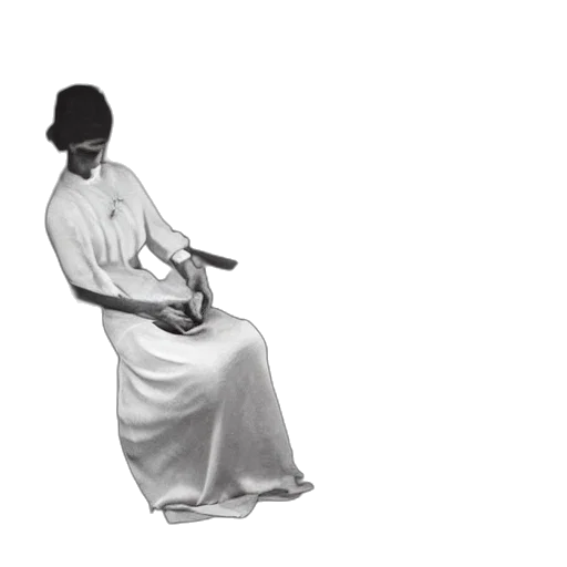 dress, hat, staff, jewelry transparent PNG cut-out