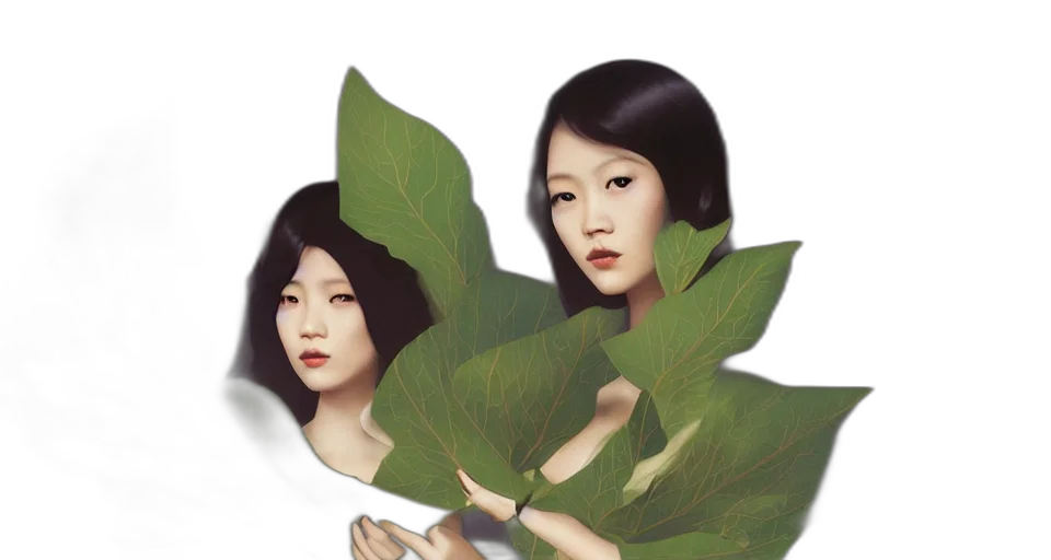 photorealistic, concept art, oil painting, 3d render, forest, green, earth tones, asian transparent PNG cut-out