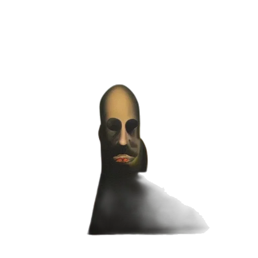 mask, face, hat, creature, concept art, 3d render, photorealistic, pixel art transparent PNG cut-out