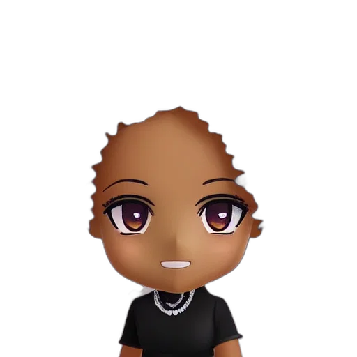 staff, hair, face, cartoon, 3d render, concept art, anime, black transparent PNG cut-out