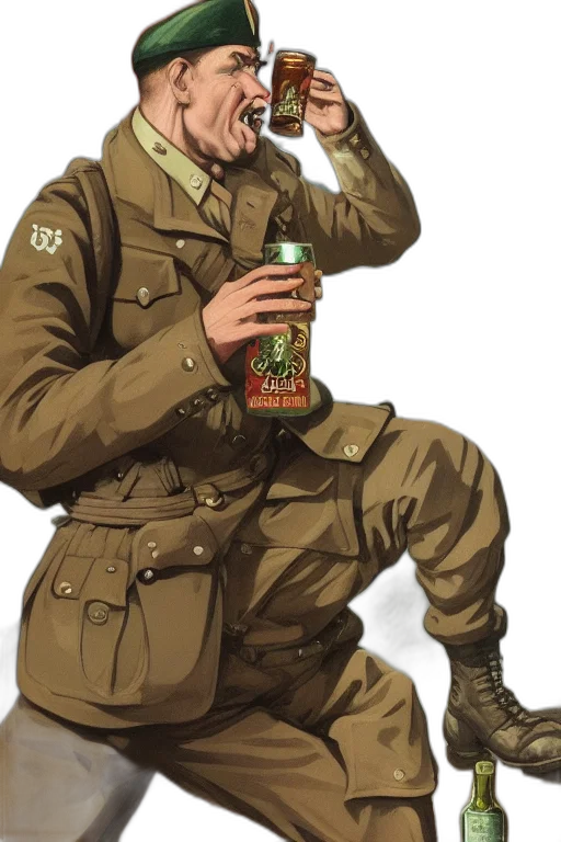 jacket, bottle, weapon, face, concept art, photorealistic, pixel art, anime transparent PNG cut-out
