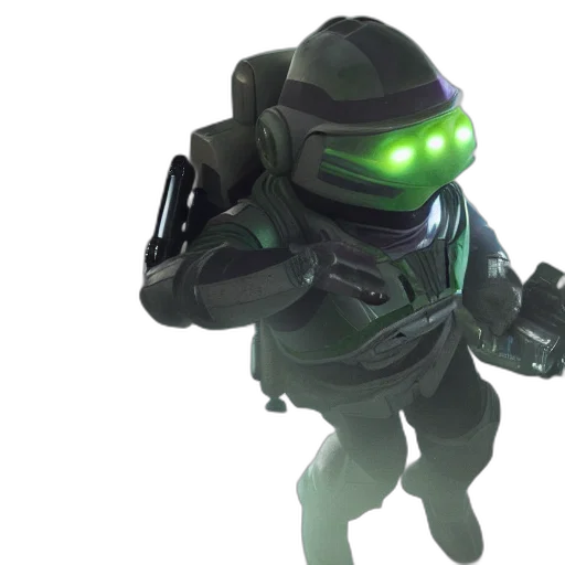 robot, concept art, 3d render, cyberpunk transparent PNG cut-out