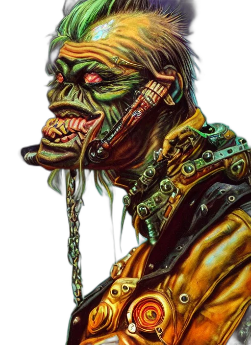 mask, face, creature, cyberpunk transparent PNG cut-out