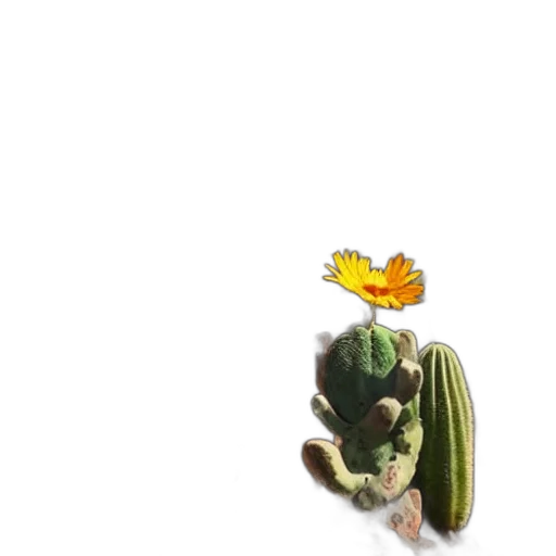 dragon, staff, creature, flower transparent PNG cut-out