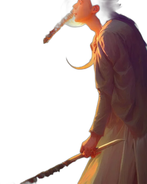 staff, sword, weapon, mask, concept art, fantasy art, anime, pixel art transparent PNG cut-out