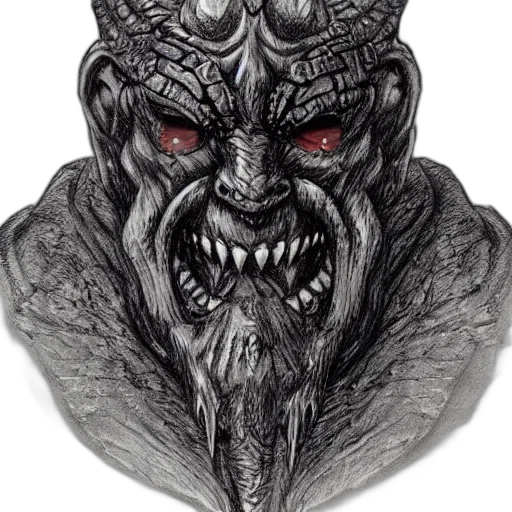 mask, face, creature, concept art, fantasy art, comic book art, photorealistic, chaos transparent PNG cut-out