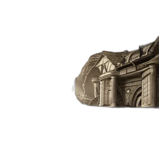 building, concept art, 3d render, photorealistic transparent PNG cut-out