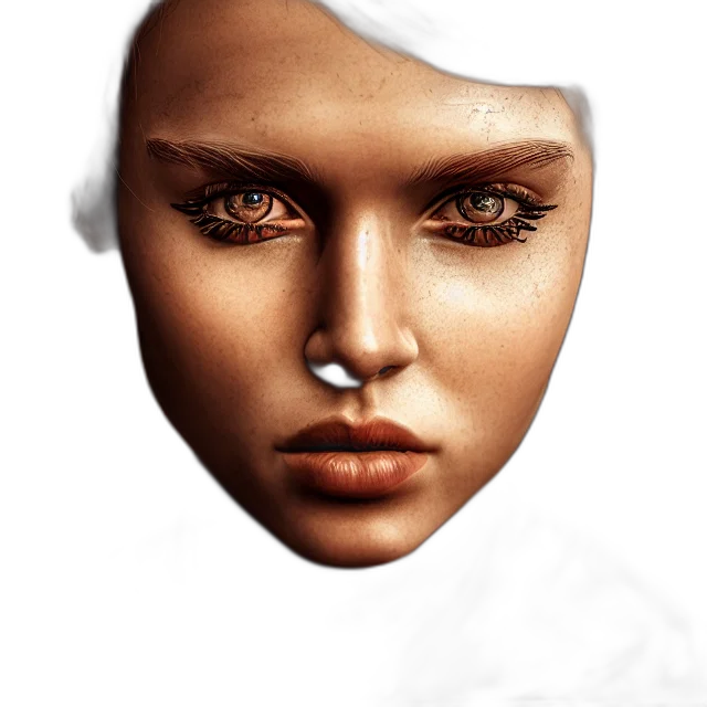 face, mask, jewelry, crown, photorealistic, 3d render, fantasy art, concept art transparent PNG cut-out