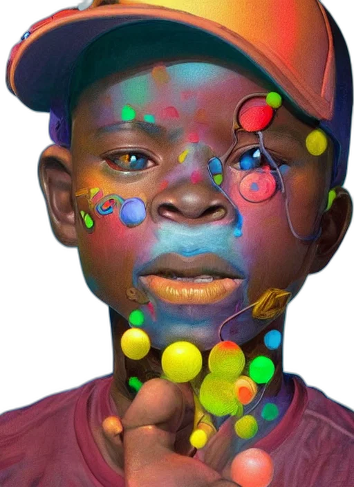 face, mask, hat, jewelry, photorealistic, 3d render, concept art, oil painting transparent PNG cut-out
