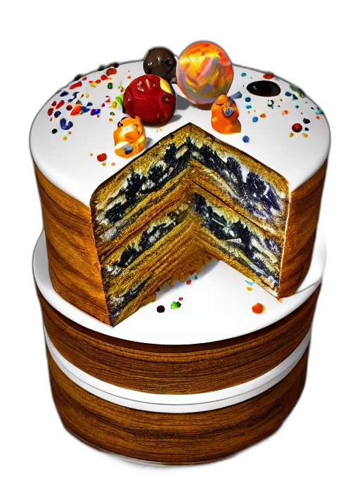 food, crown, 3d render, photorealistic transparent PNG cut-out