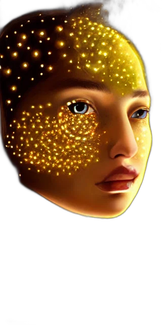 jewelry, mask, face, robot, photorealistic, fantasy art, 3d render, concept art transparent PNG cut-out