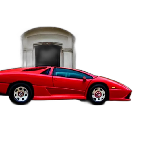 car, weapon, 3d render, photorealistic transparent PNG cut-out