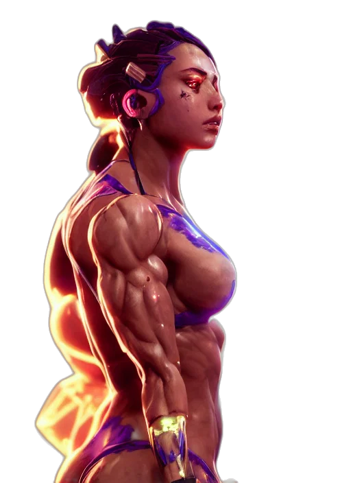 face, concept art, photorealistic, 3d render transparent PNG cut-out