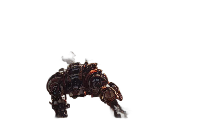 robot, animal, creature, dragon, 3d render, concept art, fantasy art, pixel art transparent PNG cut-out