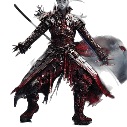 sword, staff, weapon, concept art, fantasy art, comic book art, 3d render, red transparent PNG cut-out
