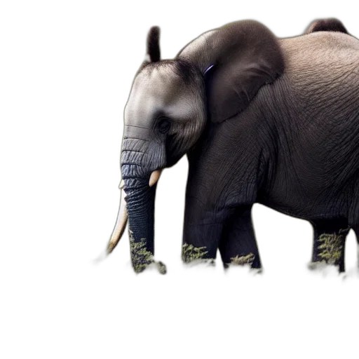 animal, creature, photorealistic, 3d render, concept art, elephant, panda transparent PNG cut-out