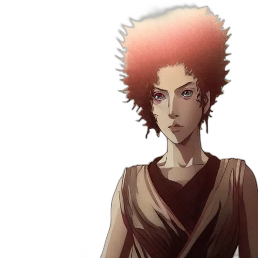 hair, dress, face, concept art, anime, fantasy art, comic book art, earth tones transparent PNG cut-out