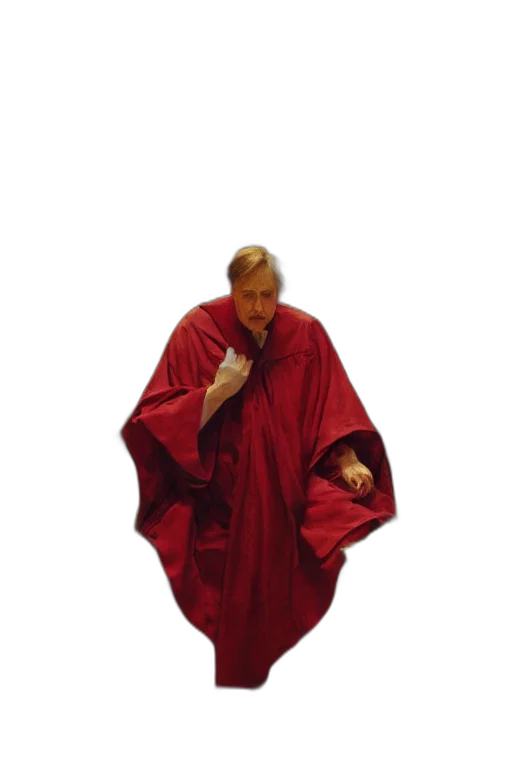 jacket, staff, mask, creature transparent PNG cut-out