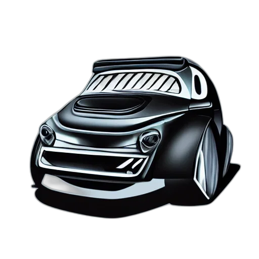 car, robot, photorealistic, concept art, cartoon, 3d render, shaped, like transparent PNG cut-out